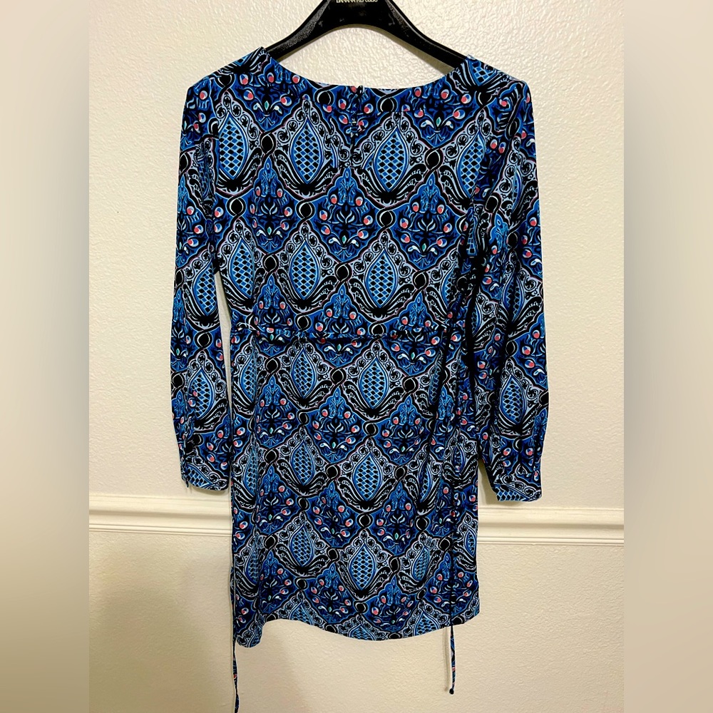 Loft dress in blue pattern